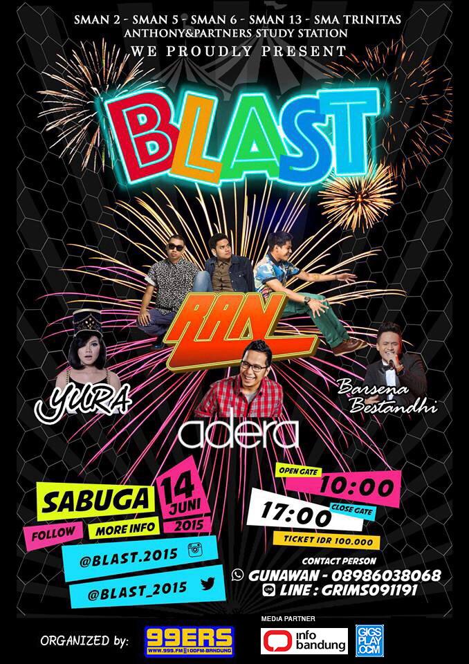 14 juni 2015 at Sabuga with <a href="/RANforyourlife/">RAN</a>, <a href="/ADERA_ega/">ADERA</a>, <a href="/yurayunita/">Yura Yunita</a> &amp; <a href="/barsenabest/">BB</a>. Info @Blast_2015