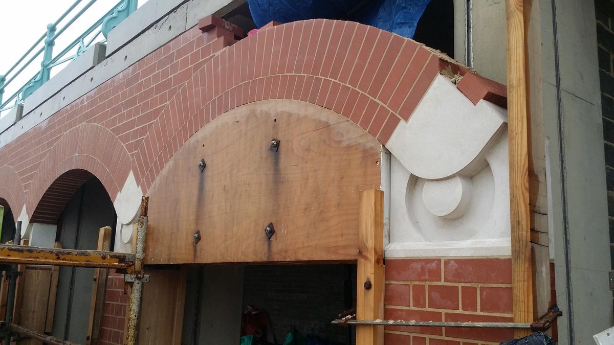 Near The End Of The First Phase Arches Cut By <a href="/AJBrickcutters/">A.J Brickcutters</a> For Revamp Of Brighton Seafront #Brickarches