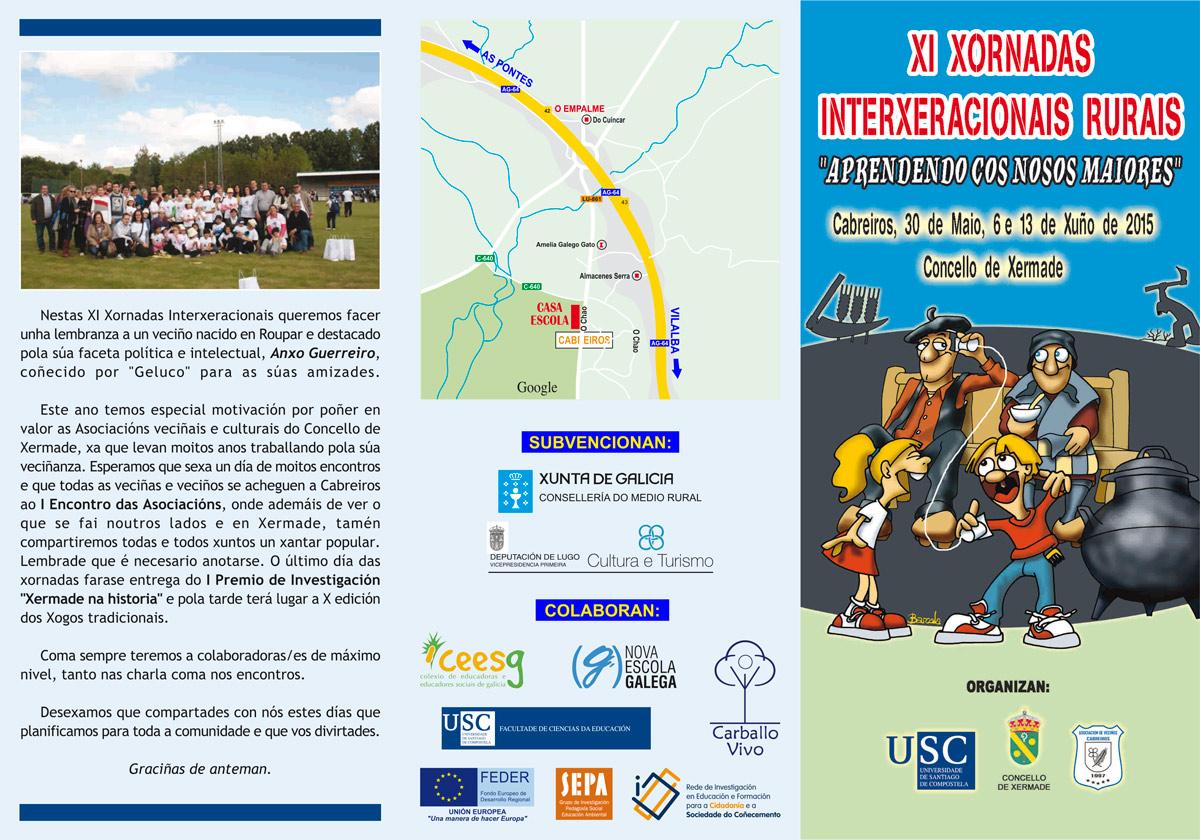ConcelloXermade's tweet photo. A AA.VV de Cabreiros, a USC e o Concello de Xermade presentan as XI Xornadas Interxeneracionais Rurais http://t.co/6e4ZTm0saO
