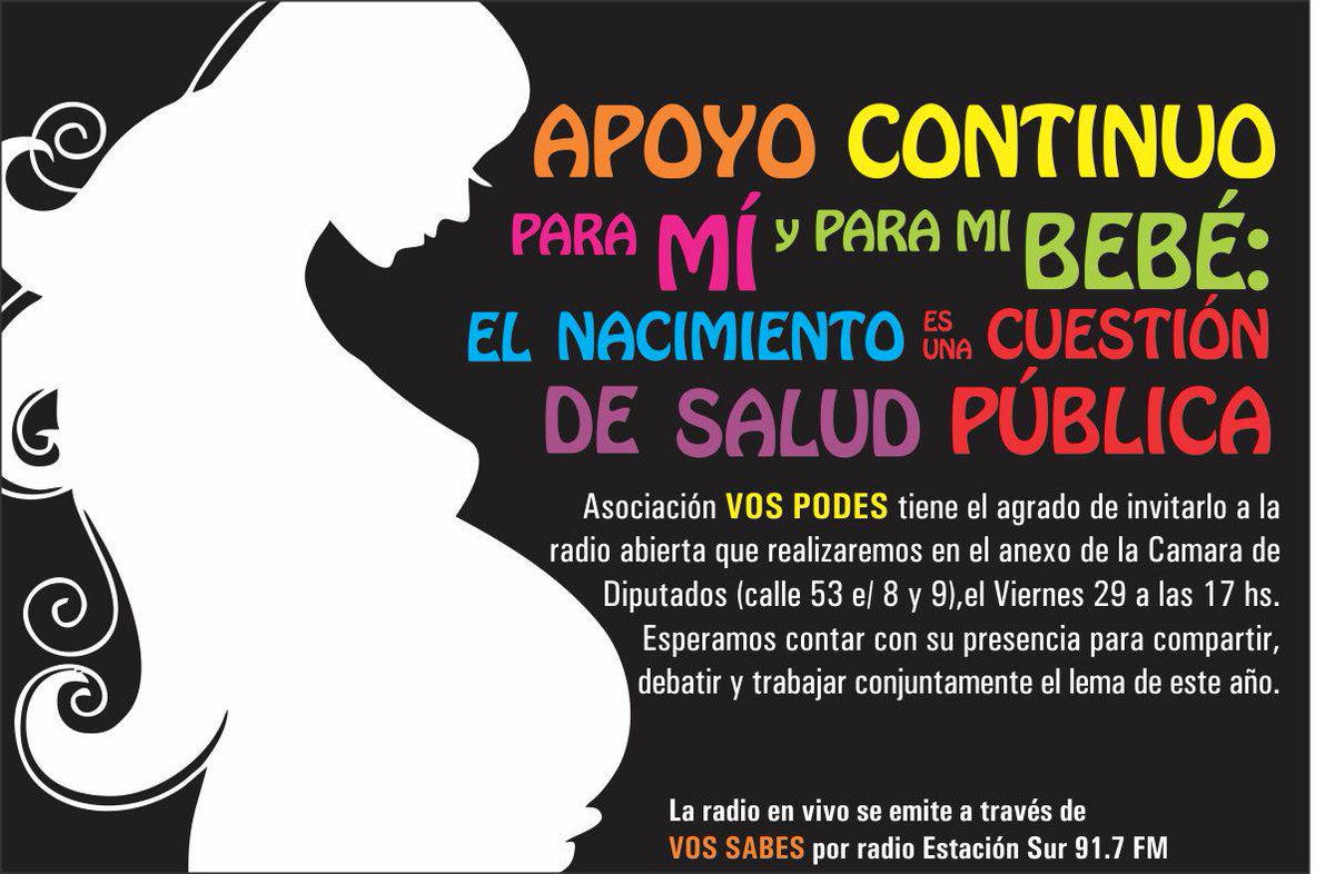 vospodesong's tweet photo. Semana Mundial parto Respetado Jornada de debate El rol del Estado y las políticas públicas Radio en VIVO http://t.co/zA7UHdHPEj