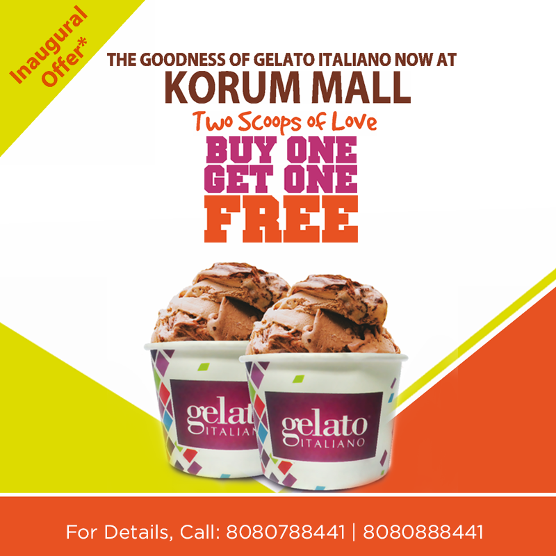 Gelato_Italiano's tweet photo. #InaugralOffer: We're now open at Korum Mall, Thane. Come on over and avail our 'sweet' new offer. #GelatoItaliano http://t.co/mVnJHgrX3P