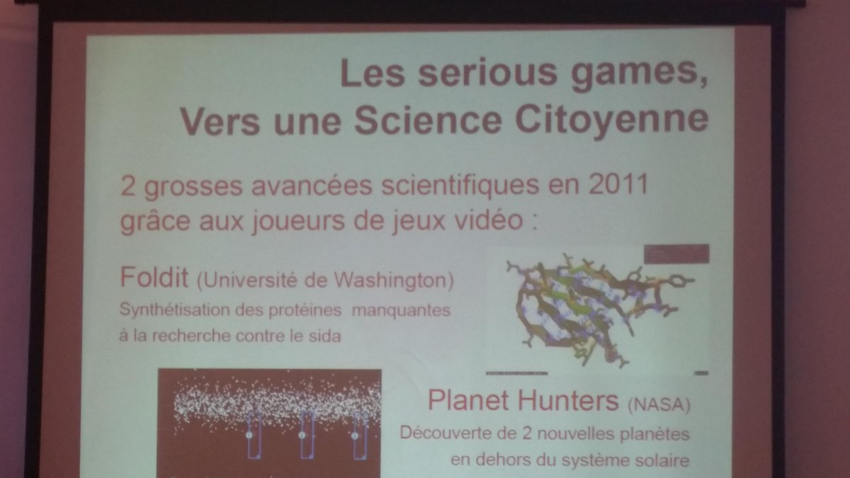 SophieGarssine's tweet image. @Vanessa_Lalo : les #seriousgames et les avancées scientifiques en 2011 grâce aux joueurs de jeux vidéos! #docs91
