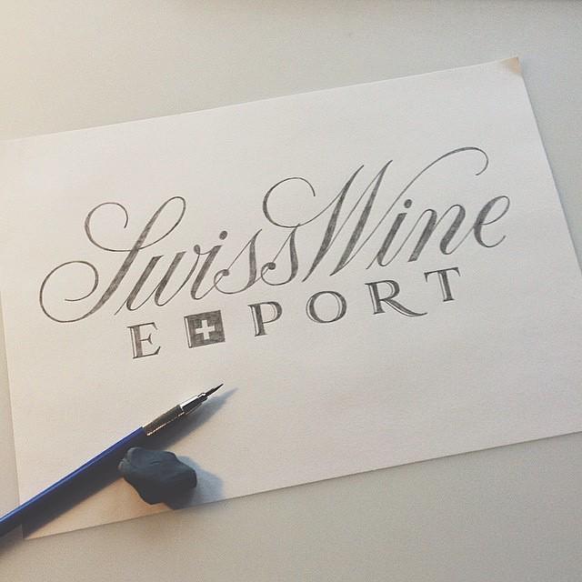 Druthersco's tweet photo. By letteringinspiration Swiss Wine Export by @gingermonkey http://t.co/LWCoIw0N9M