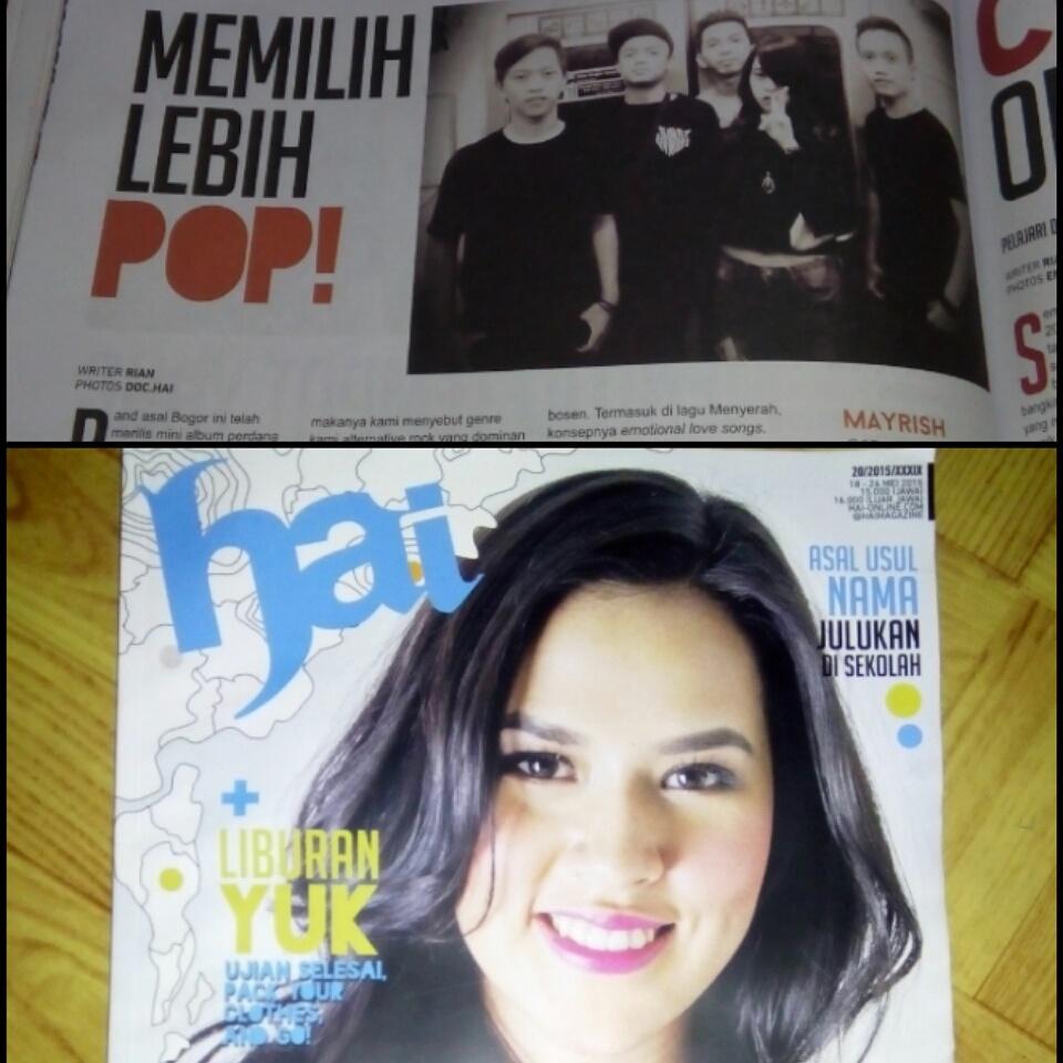 Yuk beli <a href="/HaiMagazine/">HAI</a> edisi 20 . ada ulasan ttg Mayrish hal.44 dan kita ada di chart #6 hal.45 <a href="/Hai_Demos/">Hai Demos</a>