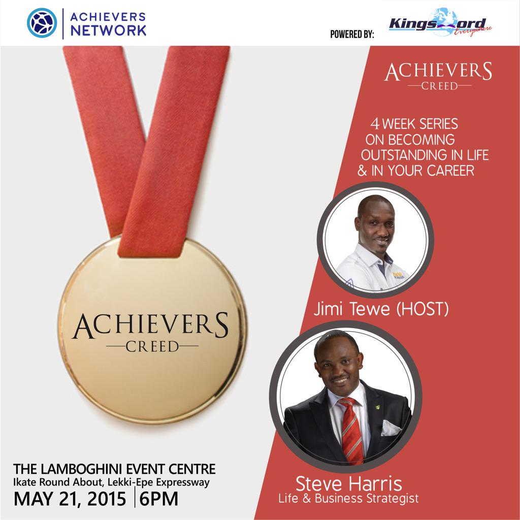JimiTewe's tweet image. Join @IAmSteveHarris tomorrow at the #AchieversNetwork holding at Lamborghini Event Centre, LEKKI by 6pm. See u there