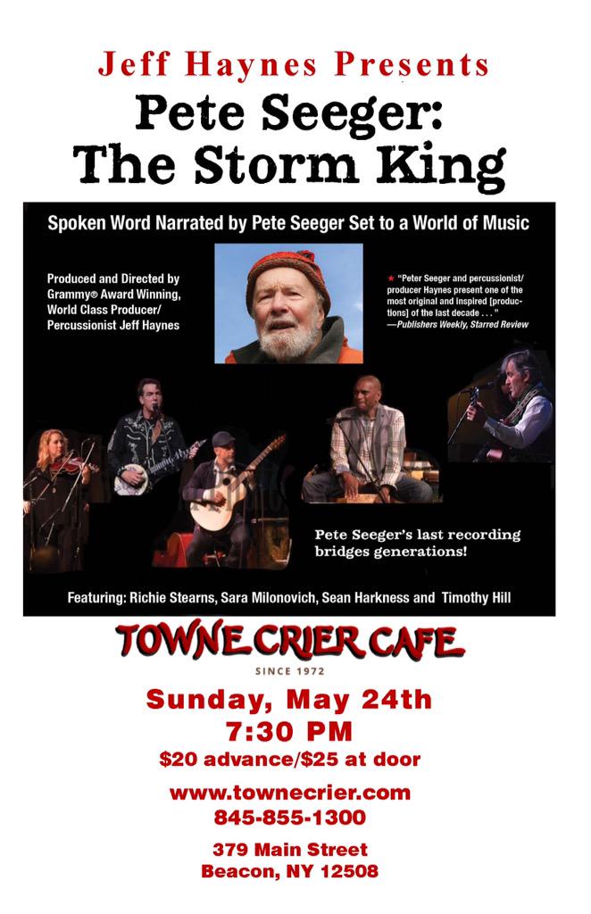 JeffTime's tweet photo. @TowneCrierCafe: Pete Seeger Storm King Live 5/24. #beaconny #peteseeger  #shineonpeteseeger http://t.co/IKP1h2NNlZ