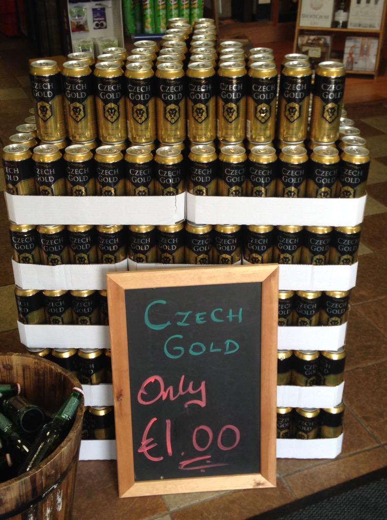 kellydrinks's tweet photo. @MatsonsWines @no21ballincollig Now available, Czech gold at €1 per can. #greatvalue http://t.co/ayOVsXDZiG