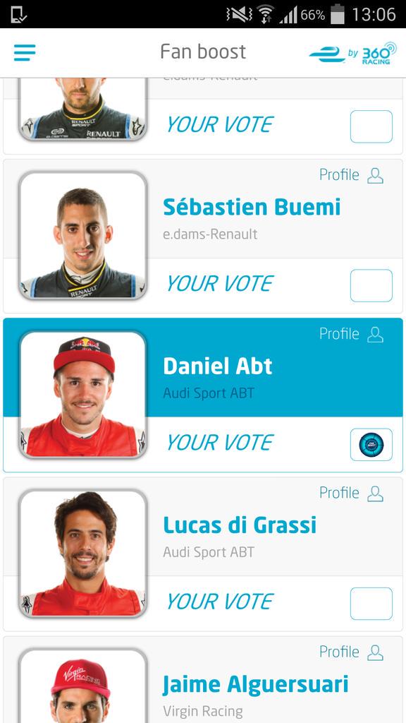 Vote for @Daniel_Abt !! We hope that you win in your home country !🙌🏁🏆🙏 Viel Glück 👊🍀#FormulaE#TeamDA#BerlinGP