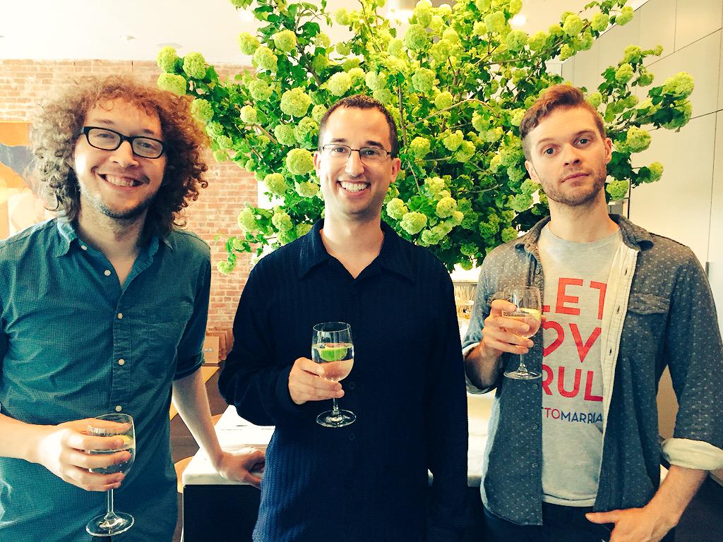 HUGEMcGee's tweet photo. #toasttomarriage in NYC thanks @freedomtomarry -- @jellyd @arthurlewis @soce #forward. http://t.co/GneudHivZG