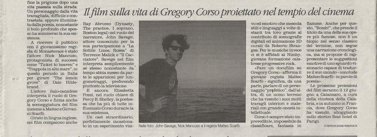 BombCorsoFilm's tweet photo. @BombCorsoFilm su Il Quotidiano del Sud http://t.co/93YOplfGDf