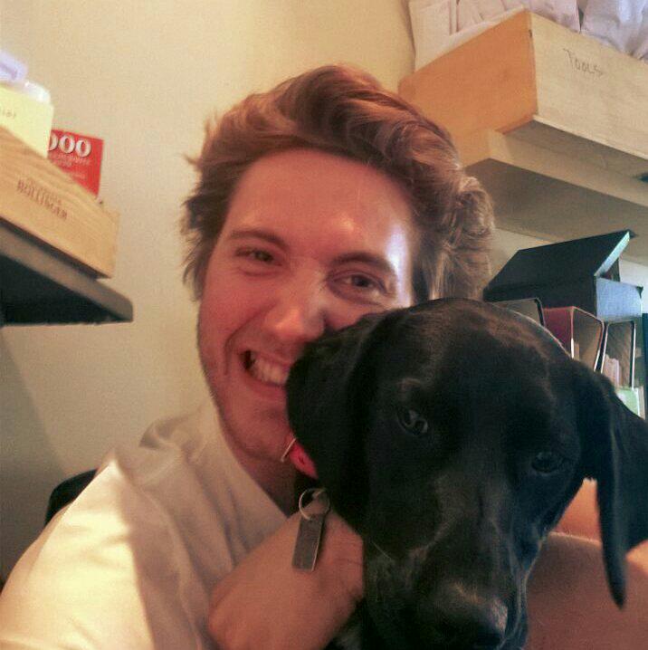 AmuseBoucheLDN's tweet image. GM Ian supposedly putting the finishing touches to his new cocktail menu #Chillithepup #officedistraction