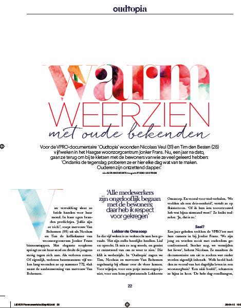 SuzanneGeurts's tweet photo. Prachtig! Het nieuwe blad van zorggroep Florence (door @mooimag), incl. m'n #Oudtopia-repo met o.a. @avonturenvantim. http://t.co/1sTQBga45H