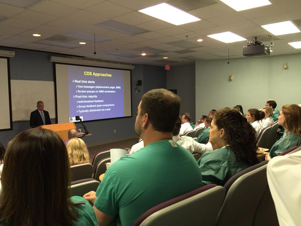 UNFNAP's tweet photo. Finally a great #AIMS lecture and CDS and the enormous value it offers to clinicians at UF Health  #informatics http://t.co/QBdW9eKKHM