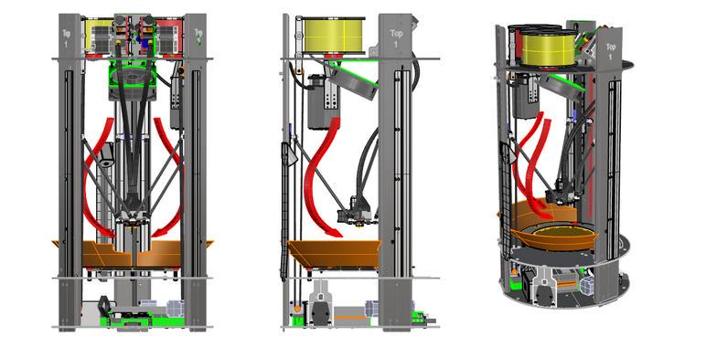 3DPrintingFans's tweet photo. SpiderBot Version 2.1 Delta 3D Printer is Unveiled With New Unique Heating System - http://t.co/vI8DpuJjHS http://t.co/VyNknMUCio