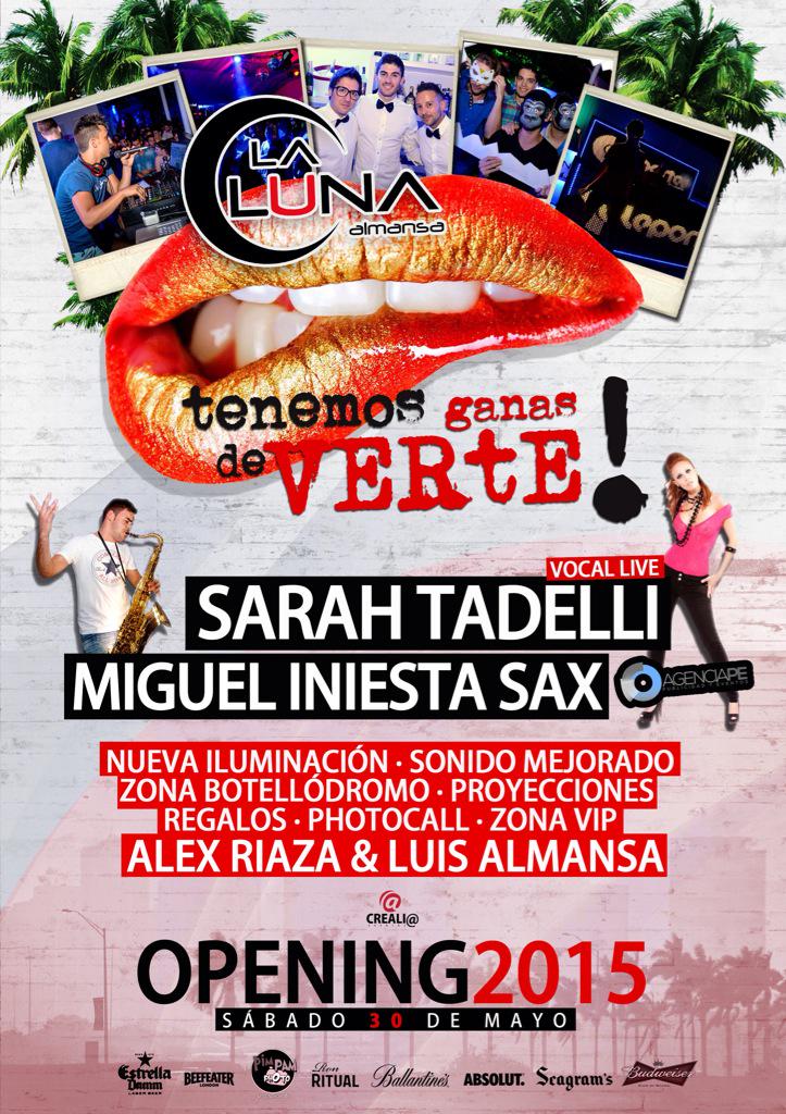 Presentamos cartel oficial #Opening2015 en <a href="/LaLunaHotSummer/">La Luna Hot Summer</a> 30 Mayo!