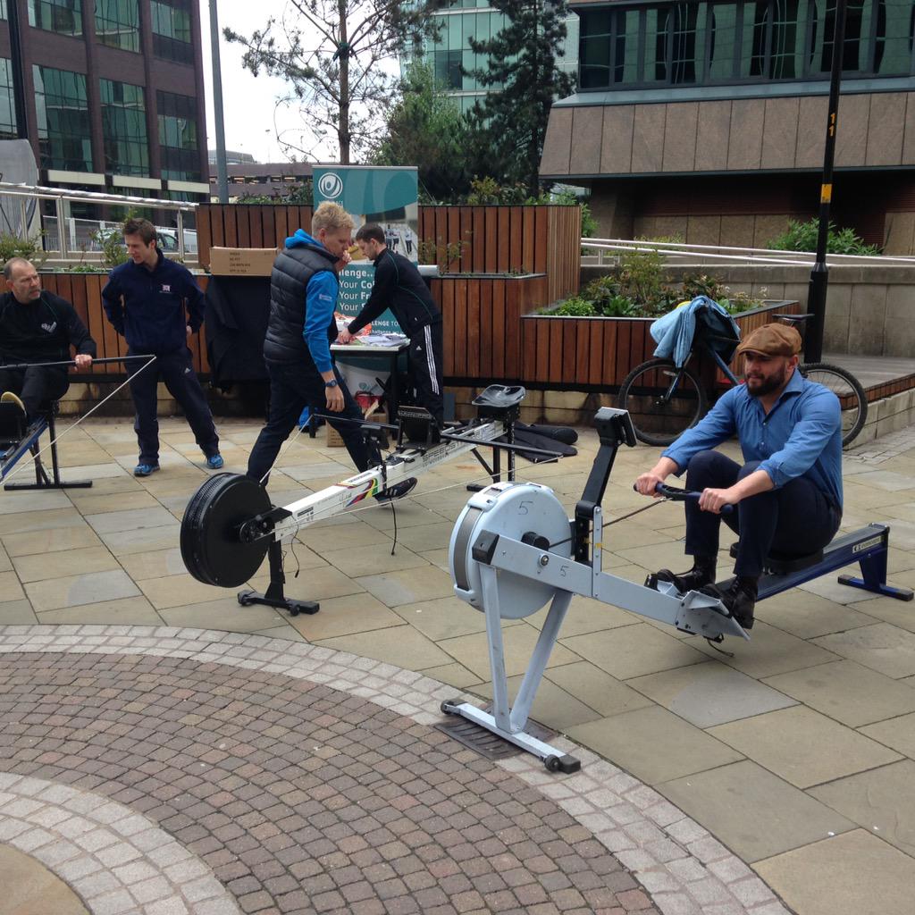 SportBirmingham's tweet photo. Seeing some excellent kayaking techniques for the #WorkHealth2015 #MiddayMile here @ Colmore Square - come join us! http://t.co/80qw0lDhoZ