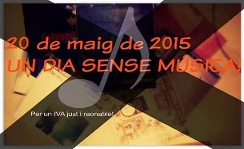 Per al futur de la música...avui "silenci" en contra de l' #iva abusiu #undiasinmusica #undiasensemusica prou!