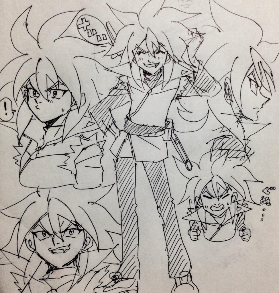 【2015/05/20】ちっちゃいメモ帳に描いてた刃
ちょっと髪のバランスが上手くいかないから練習したい! 
