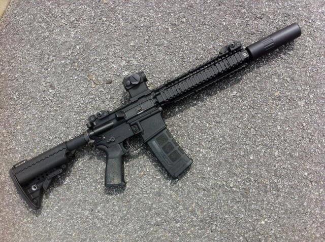 Gunsbidcom's tweet photo. Noveske MK18 SBR with AAC Mini-4 http://t.co/Nu83WZKom7