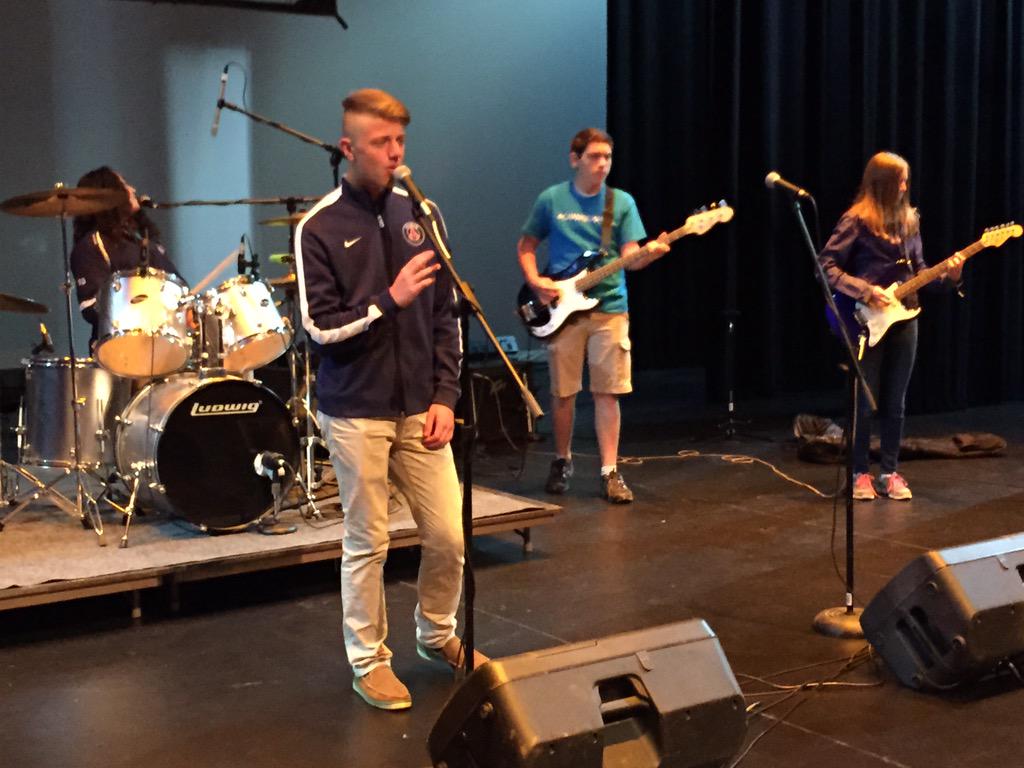 WEcdsbDay's tweet photo. St Gabes #CHAMGEMAKERS rocking on WEcdsbDay stage. http://t.co/7xJZmsbUDi