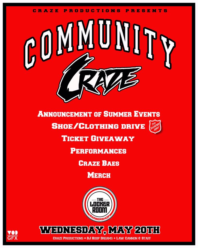 imaniirl_'s tweet photo. #CommunityCraze is @ 6pm.
Come donate some of your clothes + shoes you don't wear to charity 👚
Music + Giveaways http://t.co/hnW2PqitJk