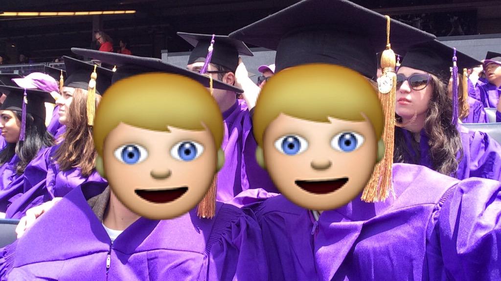 colesprouse's tweet image. We just graduated! Dylan bit me right after the last pic. #NYU