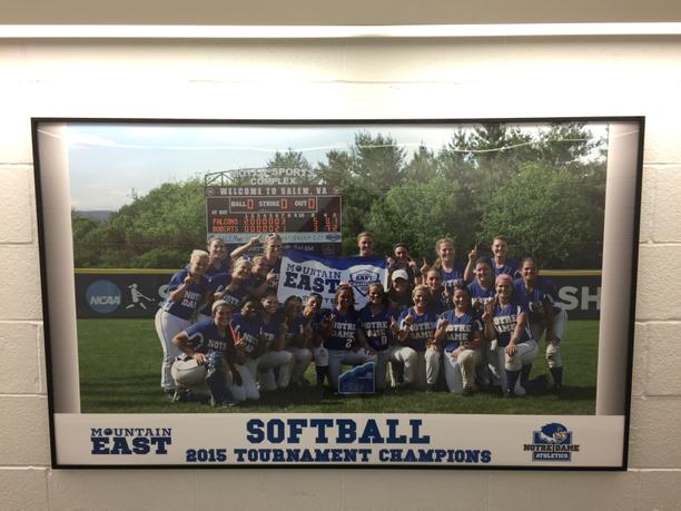 NDCFalcons's tweet photo. Hey @NDC_Softball, thoughts on the new decor in Keller Hallway? http://t.co/EhZYNwsIqP