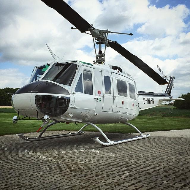 Instagram : by tobias_kln - D-HAFR after a training flight @ Ahlen airfield. #bell205 #bell205a1 #huey #flapflap #h…