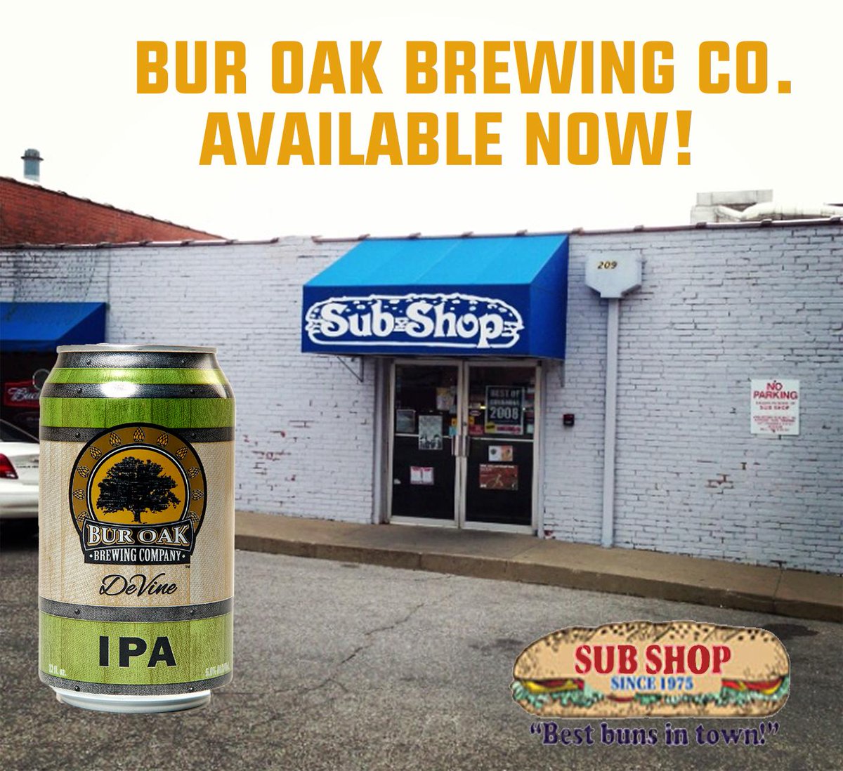 buroakbrewing's tweet image. The home of the original oven baked subs since 1975 @SubShopCoMo is now serving #BurOakBrews! #eatlocal #drinklocal