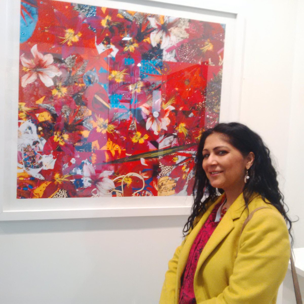 October_Gallery's tweet image. Artist #ChilaKumariBurman with her work Passions @Art15London_ #OctoberGallery. Stand A9