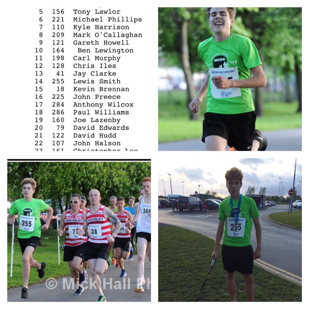 traceysmythduck's tweet photo. Well done Lewey Smyth running for @LivHarriersAC for finishing 14th out of 268 in the Walton park 5 mile event. http://t.co/w54qa2j8qh