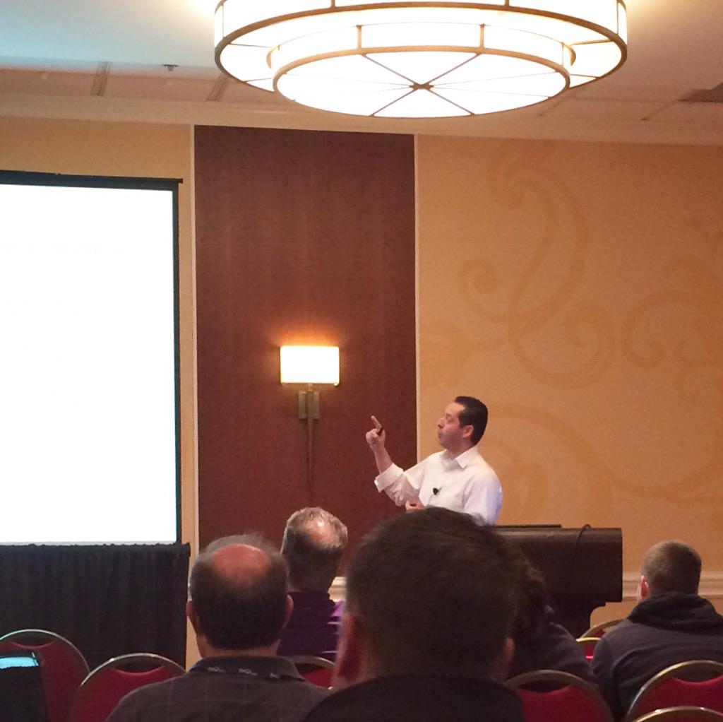 GrumpyOldDBA's tweet photo. Alfredo is covering SQL plan management at #gloc15 @alfredokrieg @oracleace http://t.co/tVkDEPdftk