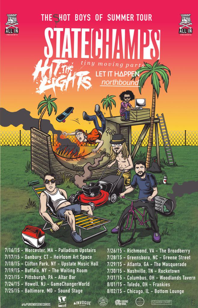 dereksteez's tweet photo. THE SHOT BOYS OF SUMMER TOUR @State_Champs @HTLband and friendz http://t.co/bxmeZSOQKV