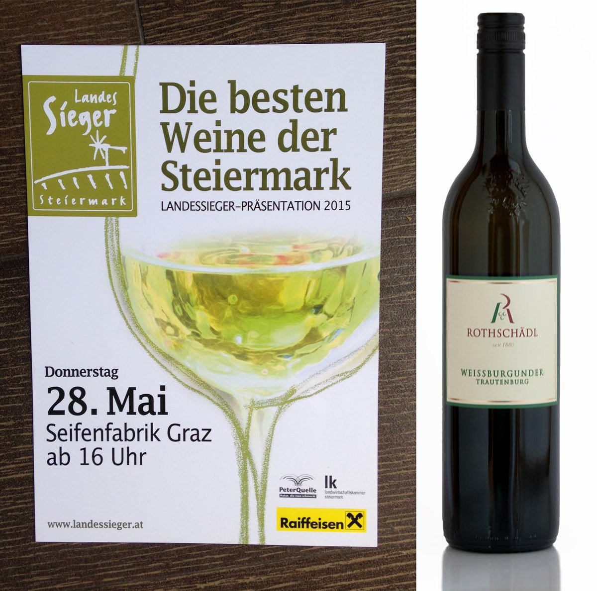 Rothschaedl's tweet photo. Unser #Weißburgunder Trautenburg 2013 ist #Finalist der #Landesweinbewertung! #Wein #steirischerWein #Steiermark http://t.co/a6EoGd6eBz