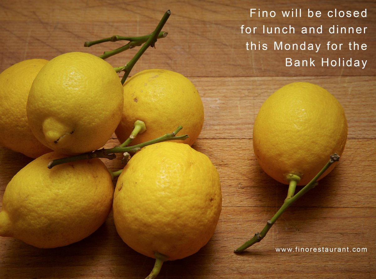 Finorestaurant's tweet photo. An advanced notice that we will be closed this Monday for the Bank Holiday! http://t.co/E7Vu5l4mFt