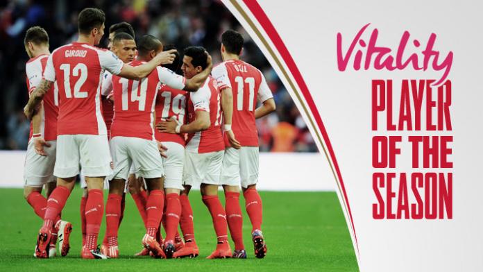 OfficialAFC_ID's tweet photo. .@Alexis_Sanchez? @MesutOzil1088? @19SCazorla? Vote Vitality Player of the Season pilihanmu - http://t.co/xjOG1jSyRy http://t.co/6IHafuEwaK
