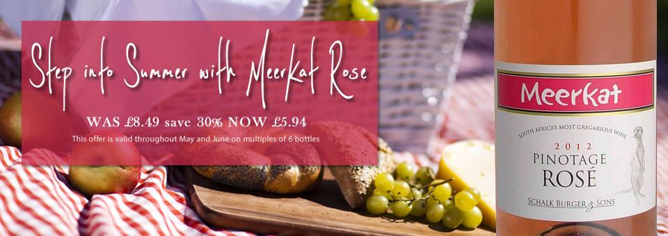 Save 30% on Meerkat Rose this Bank Holiday! Was £8.49 Now £5.95 #Wine #SouthAfricanWine #Offer ow.ly/Nbro6