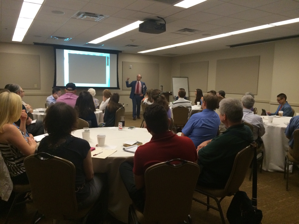 coolwinters's tweet photo. .@chaosmarder has a packed room for his Broken Airplanes, Broken Schools session. Extra chairs needed! #uteachconf http://t.co/DKsQ0m8MCp