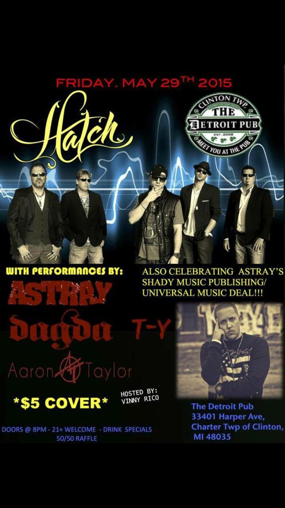 ILLSLURADM's tweet photo. The night before MM5 this one is poppin off at #DetroitPub support the homies @T_Y_Official @HATCHwiseguy @Astray313 http://t.co/5KkiqpaIld