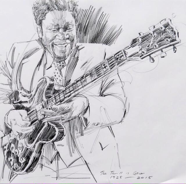In memory of #BBKing, whom I met in the 1980's-fabulous man, amazing inspiration! chrismyersart.com
