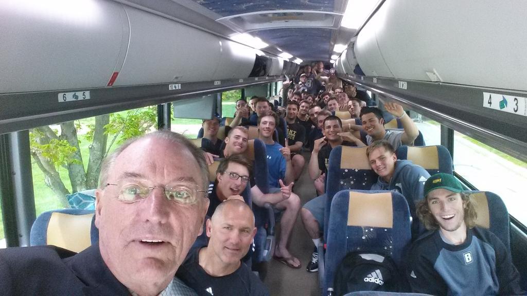 NEC bball champs head off to win their NCAA berth.  Good luck and remember win 3 in a row.  Bryant is very proud! BD🐶