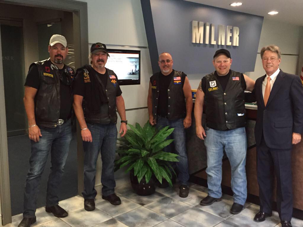 MilnerInc's tweet photo. Had a great time this morning with the riders from #cancerride. Thanks for stopping by! @aslawetsky http://t.co/Dwgap6Aomq