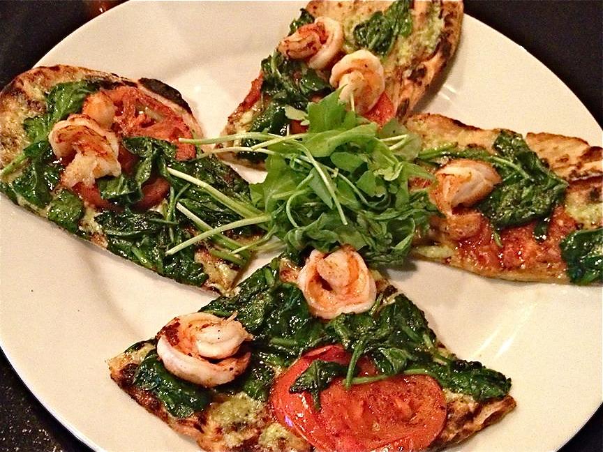TheMill46's tweet photo. Looking for something light and fresh for lunch? Try our shrimp and pesto flatbread. It's delicious! http://t.co/DqYpieeXF2