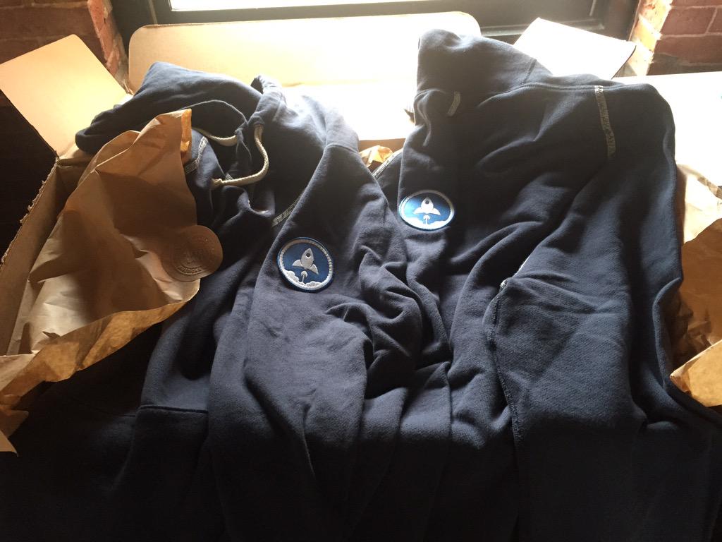 roark31337's tweet photo. Thanks to @PistolLake for some top notch hoodies. Rocking the rocket on them. http://t.co/uoTIf6jO0E