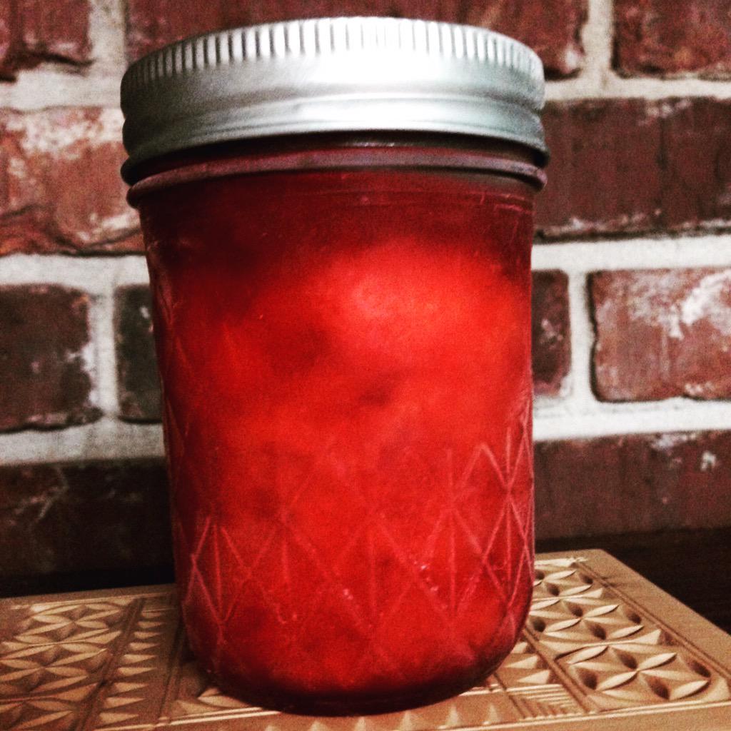 remigailo's tweet photo. Last jar of one of my favorite things...homemade strawberry jam!  Making more this weekend with fresh strawberries. http://t.co/zDhExgWSKD