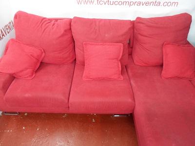 TCVTuCompravent's tweet image. Sofa chaise longue rojo 257x160 cm + 4 cojines. 180€ tcvtucompraventa.com/mobiliario-hog…
