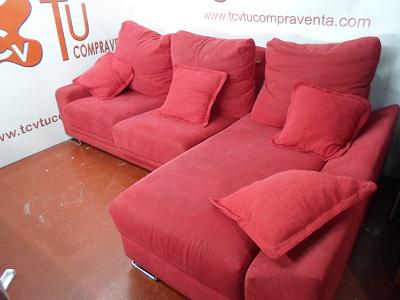 TCVTuCompravent's tweet image. Sofa chaise longue rojo 257x160 cm + 4 cojines. 180€ tcvtucompraventa.com/mobiliario-hog…
