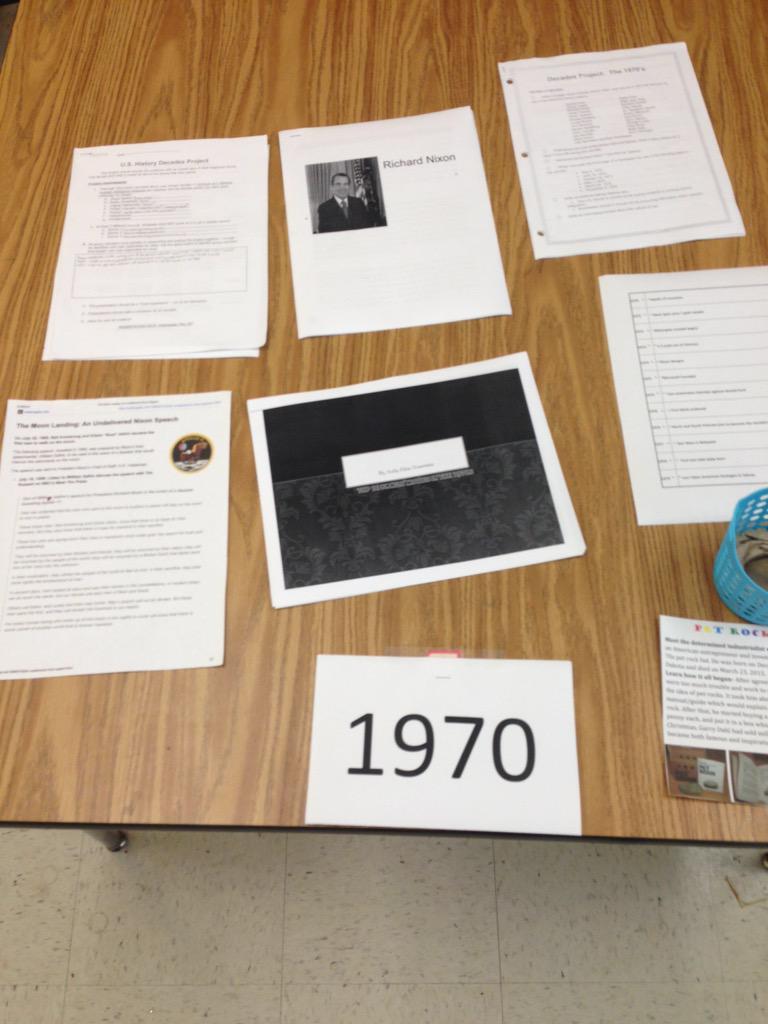 Presenting our decade projects. 1920's through the 1990's. So impressed with their creativity!