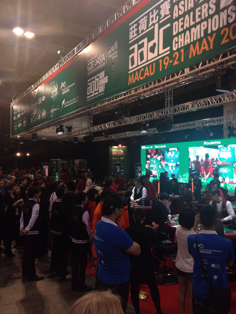 AsianGaming's tweet photo. All Asia Dealers championship in full swing on day two #AADC #G2EAsia http://t.co/NsrqM2ymXN
