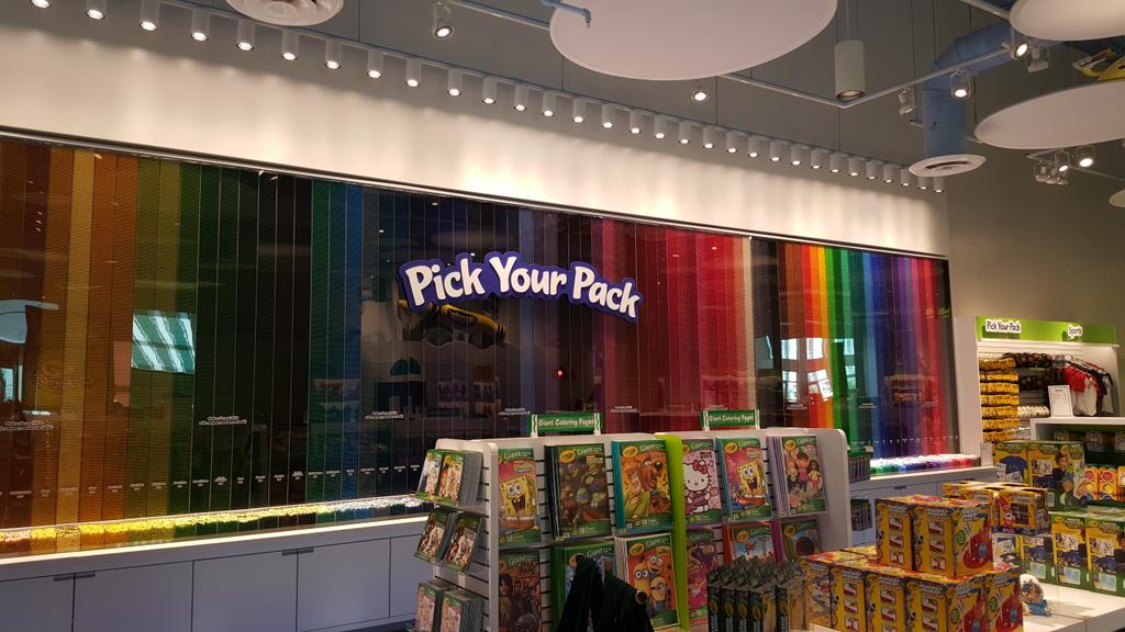 Brentd86's tweet photo. The #pickYOURpack wall @visitcrayolaORL #Orlando #newattraction #PixelsAtTheParks http://t.co/IXo0aqUwZu
